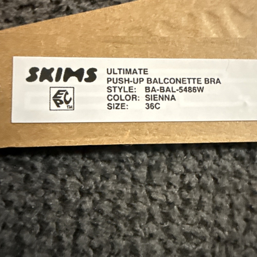 Skims Ultimate Push Up Balconette Bra - Sienna - New - 36C - Picture 5 of 5